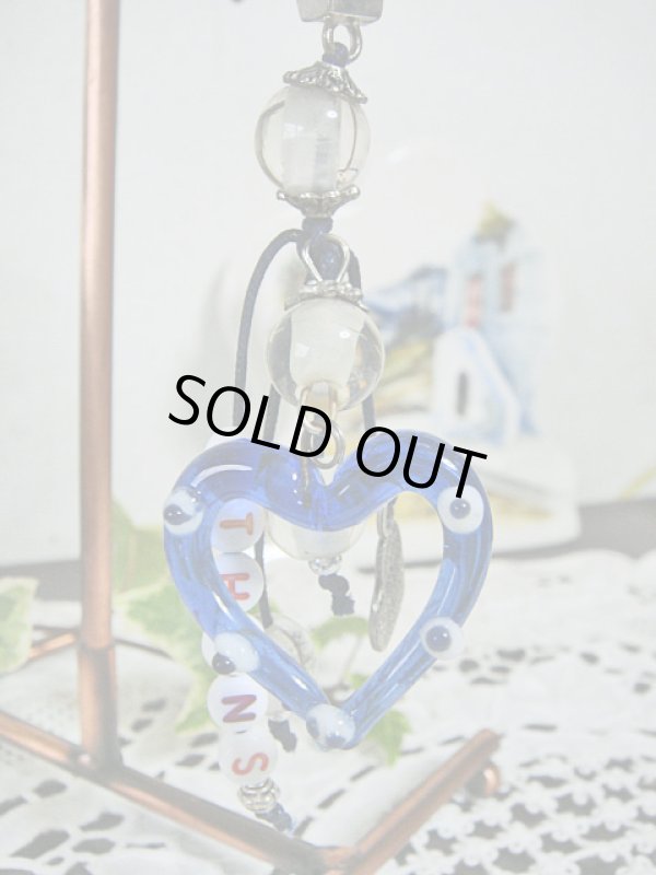 画像1: 【ＳＯＬＤ　ＯＵＴ　ありがとうございました！】【お客様の声あり♪】（ギリシャアクセサリー）ＡＴＨＥＮＳ・ハート・イーブルアイ（ナザールボンジュウ）・渦巻き模様キーチェーン（キーホルダー）Ａ