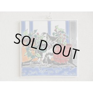 画像: 【ＳＯＬＤ　ＯＵＴ　ありがとうございました！】【お客様の声あり♪】（ギリシャ雑貨）タイルの壁飾り（鍋敷）ギリシャに暮らすネコ