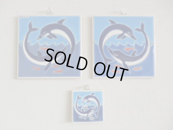 画像2: 【ＳＯＬＤ　ＯＵＴ　ありがとうございました！】【お客様の声あり♪】【ギリシャ神話】（ギリシャ雑貨）タイルの壁飾り（コースター・正方形）エーゲ海のなかよし♪ドルフィン（イルカ）