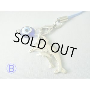 画像: 【ＳＯＬＤ　ＯＵＴ　ありがとうございました！】【お客様の声あり♪】【ギリシャ神話】（ギリシャアクセサリー）イーブルアイ（ナザールボンジュウ）・親子ドルフィン（イルカ）携帯ストラップ