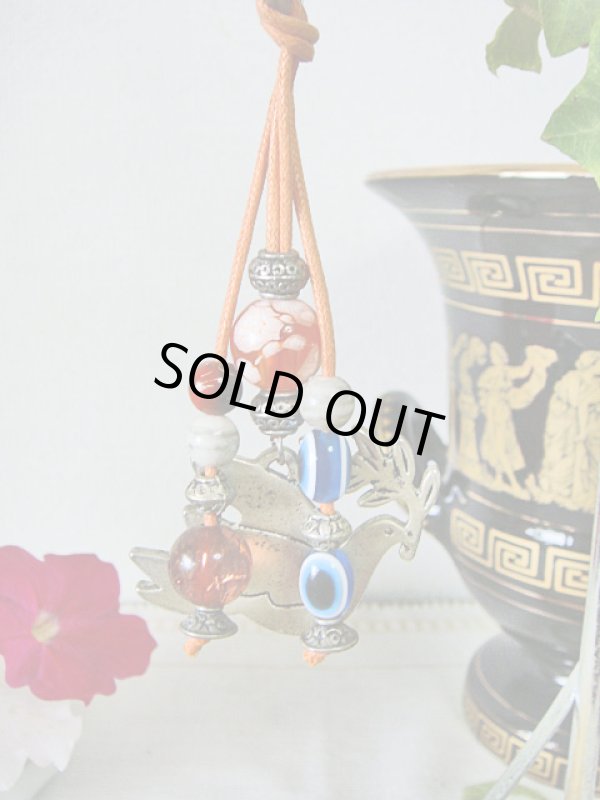 画像1: 【ＳＯＬＤ　ＯＵＴ　ありがとうございました！】【お客様の声あり♪】【ギリシャ神話】（ギリシャアクセサリー）イーブルアイ（ナザールボンジュウ）・平和の象徴ハトのキーチェーン（キーホルダー）