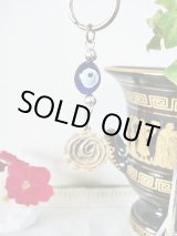 画像: 【ＳＯＬＤ　ＯＵＴ　ありがとうございました！】≪＼今年もよろしく半額セール／≫（ギリシャアクセサリー）イーブルアイ（ナザールボンジュウ）・渦巻き模様キーチェーン（キーホルダー）（Ａタイプ・Ｂタイプ）【定価１８００円】