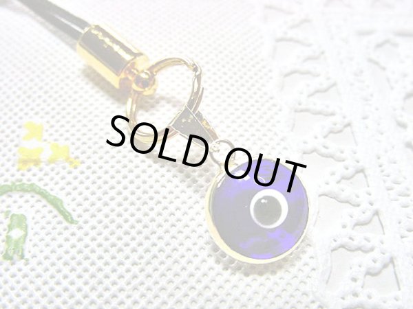 画像1: 【ＳＯＬＤ　ＯＵＴ　ありがとうございました！】イーブルアイ携帯ストラップ（透明青・ゴールド）