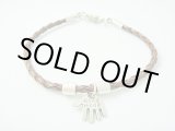 画像: 【ＳＯＬＤ　ＯＵＴ　ありがとうございました！】【定価2400円】（イスラエル）ハムサレザーブレスレット（茶色・シルバー）