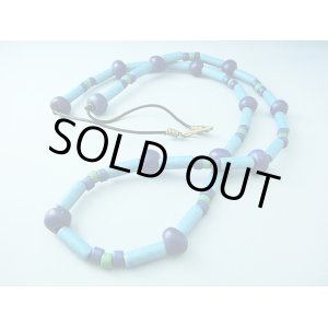 画像: 【ＳＯＬＤ　ＯＵＴ　ありがとうございました！】【定価３９００円】（ギリシャアクセサリー）ミコノス・セラミックビーズネックレス（青・水色）