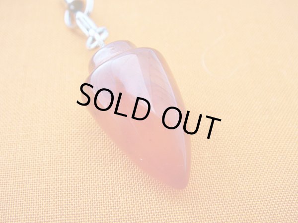 画像1: 【ＳＯＬＤ　ＯＵＴ　ありがとうございました！】【定価２２００円】（ギリシャ）オニキス（赤）携帯ストラップ（ペンダントトップ）