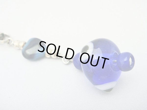 画像1: 【ＳＯＬＤ　ＯＵＴ　ありがとうございました！】（ギリシャアクセサリー）イーブルアイ携帯ストラップ（青）