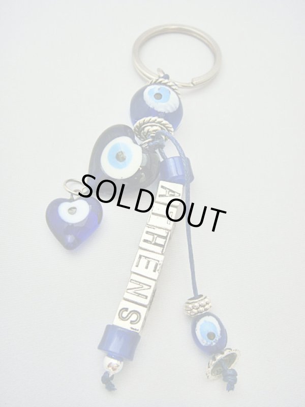 画像1: 【ＳＯＬＤ　ＯＵＴ　ありがとうございました！】【楽天ランキング受賞！】（ギリシャアクセサリー）ダブルハートイーブルアイ（ナザールボンジュウ）・アテネキーチェーン