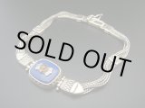 画像: 【ＳＯＬＤ　ＯＵＴ　ありがとうございました！】【送料無料】（ギリシャアクセサリー）ビザンチン風ラピス・ガーネット・シルバーブレスレット【一点もの】