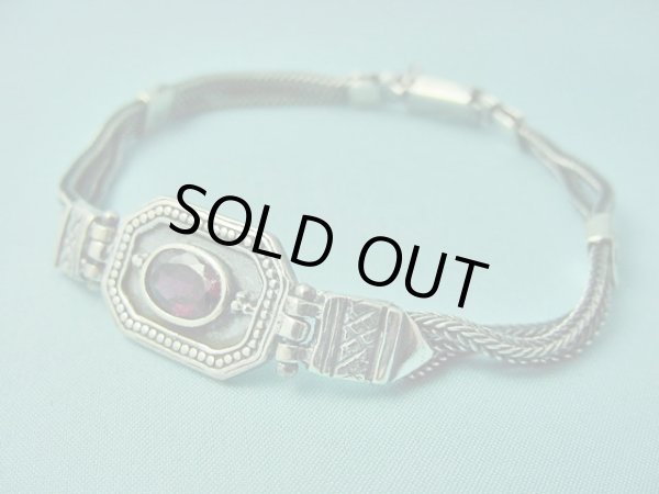 画像1: 【ＳＯＬＤ　ＯＵＴ　ありがとうございました！】（ギリシャ）ビザンチン風ガーネットブレスレット