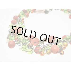 画像: 【ＳＯＬＤ　ＯＵＴ　ありがとうございました！】（ギリシャ）オレンジ木の実スワロフスキーネックレス