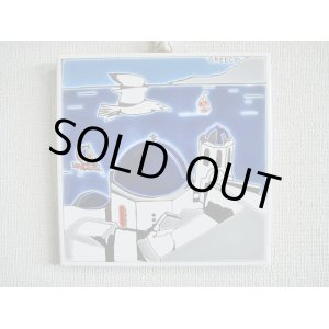 画像: 【ＳＯＬＤ　ＯＵＴ　ありがとうございました！】【ゆうパック】（ギリシャ雑貨）タイルの壁飾り（鍋敷）サントリーニ島の教会の風景