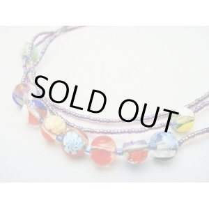 画像: 【ＳＯＬＤ　ＯＵＴ　ありがとうございました！】（ギリシャアクセサリー）イーブルアイ（ナザールボンジュウ）・ベネチアンガラス・チェコビーズロングネックレス（紫）