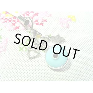 画像: 【ＳＯＬＤ　ＯＵＴ　ありがとうございました！】ハムサ・イーブルアイ携帯ストラップ（水色・シルバー）