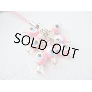 画像: 【ＳＯＬＤ　ＯＵＴ　ありがとうございました！】＼ラスト１つです！／【お客様の声あり♪】（ギリシャアクセサリー）イーブルアイ（ナザールボンジュウ）携帯ストラップ（ピンク）【楽天ランキング受賞！】