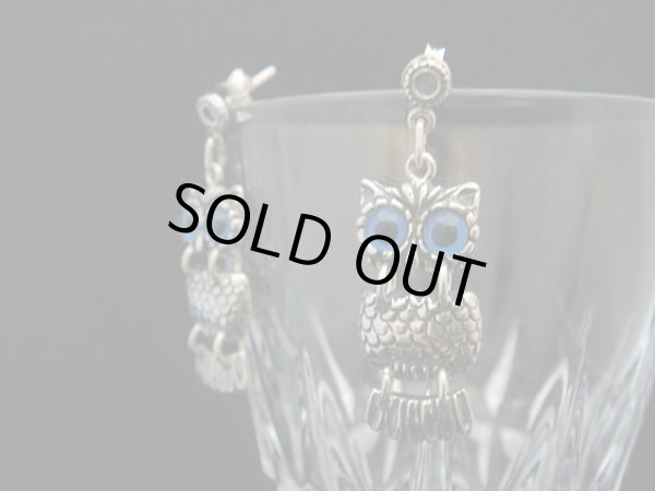 画像1: 【ＳＯＬＤ　ＯＵＴ　ありがとうございました！】【５周年半額セール！】【ギリシャ神話】（ギリシャアクセサリー）ふくろうシルバー９２５ピアス【知恵の象徴ふくろう】【定価５６００円】