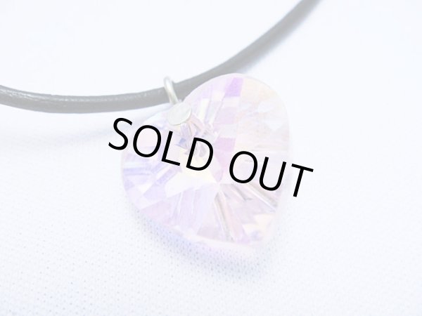 画像1: 【ＳＯＬＤ　ＯＵＴ　ありがとうございました！】【定価２３００円】（ギリシャアクセサリー）クリスタルハート・リバーシブルネックレス（ピンク）