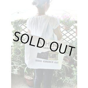 画像: 【ＳＯＬＤ　ＯＵＴ　ありがとうございました！】【ゆうパック】（ギリシャ雑貨）スポーツシューズやＡ４ファイルも入るパルテノン神殿マルチバッグ（白）【たっぷり収納♪】