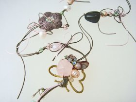 画像: 【ＳＯＬＤ　ＯＵＴ　ありがとうございました！】（ギリシャアクセサリー）ピンククオーツ・モダンロングネックレス