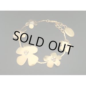 画像: 【ＳＯＬＤ　ＯＵＴ　ありがとうございました！】（ギリシャアクセサリー）スワロフスキー・フラワーブレスレット（ゴールド）