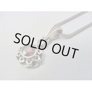 画像: 【ＳＯＬＤ　ＯＵＴ　ありがとうございました！】（ギリシャ）ビザンチン風ガーネットの花ペンダントトップ