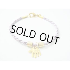 画像: 【ＳＯＬＤ　ＯＵＴ　ありがとうございました！】【定価2400円】（イスラエル）ハムサレザーブレスレット（薄紫）