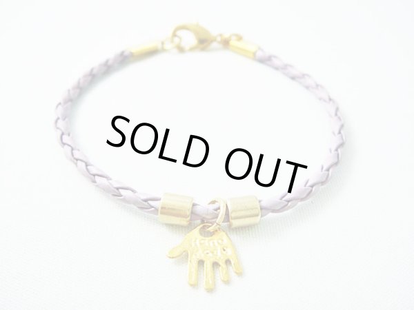 画像1: 【ＳＯＬＤ　ＯＵＴ　ありがとうございました！】【定価2400円】（イスラエル）ハムサレザーブレスレット（薄紫）