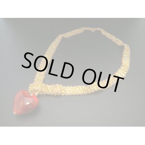 画像: 【ＳＯＬＤ　ＯＵＴ　ありがとうございました！】（ギリシャ）ベネチアンガラスとビーズのチョーカータイプネックレス（ゴールド系）