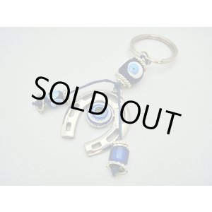 画像: 【ＳＯＬＤ　ＯＵＴ　ありがとうございました！】（ギリシャアクセサリー）イーブルアイ（ナザールボンジュウ）と馬蹄のキーチェーン