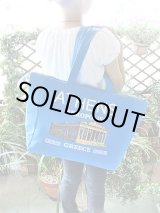 画像: 【ＳＯＬＤ　ＯＵＴ　ありがとうございました！】【お客様の声あり♪】＼＼ホワイトデー（*^_^*）半額！セール／／【ゆうパック】【ギリシャ神話】（ギリシャ雑貨）トートバッグ・スポーツシューズやＡ４ファイルも入る！メアンドロス模様・パルテノン神殿マルチバッグ（青）【たっぷり収納♪】【定価４３００円】