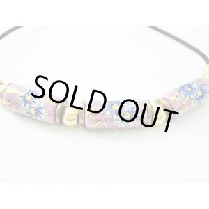 画像: 【ＳＯＬＤ　ＯＵＴ　ありがとうございました！】【定価１５００円】（ギリシャ）ミコノスビーズ・フローラルネックレス（紫）