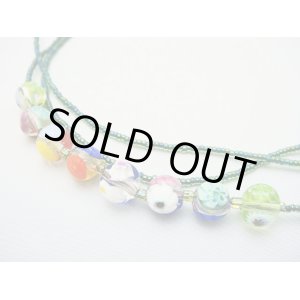 画像: 【ＳＯＬＤ　ＯＵＴ　ありがとうございました！】（ギリシャアクセサリー）イーブルアイ（ナザールボンジュウ）・ベネチアンガラス・チェコビーズロングネックレス（緑）