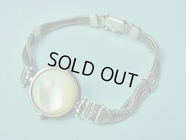 画像1: 【ＳＯＬＤ　ＯＵＴ　ありがとうございました！】（ギリシャ）ビザンチン風・白蝶貝のブレスレット