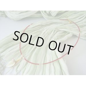 画像: 【ＳＯＬＤ　ＯＵＴ　ありがとうございました！】（ギリシャアクセサリー）シェル・チェコビーズネックレス（レッド）【一点もの】