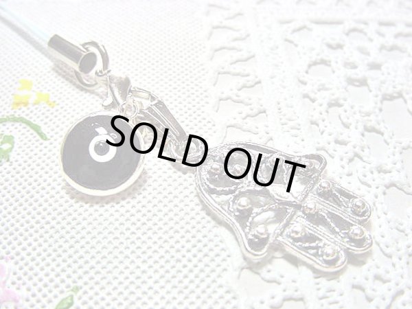 画像1: 【ＳＯＬＤ　ＯＵＴ　ありがとうございました！】ハムサ・イーブルアイ携帯ストラップ（黒）