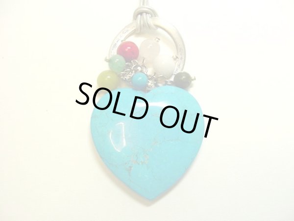 画像1: 【ＳＯＬＤ　ＯＵＴ　ありがとうございました！】【定価6900円】（イスラエル）ターコイズハートネックレス