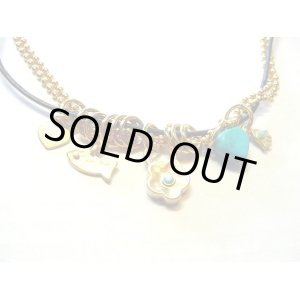 画像: 【ＳＯＬＤ　ＯＵＴ　ありがとうございました！】（イスラエル）ターコイズチャームネックレス（ゴールド）