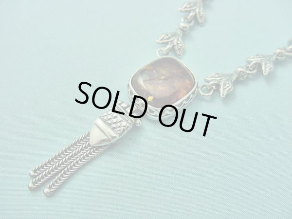 画像1: 【ＳＯＬＤ　ＯＵＴ　ありがとうございました！】（ギリシャ）ビザンチン風・琥珀のネックレス