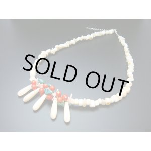 画像: 【ＳＯＬＤ　ＯＵＴ　ありがとうございました！】（ギリシャ）白蝶貝・サンゴ・トルコ石のネックレス