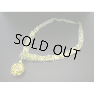 画像: 【ＳＯＬＤ　ＯＵＴ　ありがとうございました！】（ギリシャ）ベネチアンガラスとビーズのチョーカータイプネックレス（グリーン系）