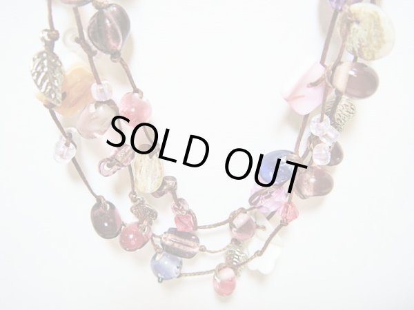 画像1: 【ＳＯＬＤ　ＯＵＴ　ありがとうございました！】【定価３２００円】（トルコアクセサリー）カラフルビーズネックレス（紫）