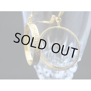 画像: 【ＳＯＬＤ　ＯＵＴ　ありがとうございました！】【お客様の声あり♪】（ギリシャアクセサリー）メアンドロス模様・１８Ｋゴールドオーバーレイフープピアス