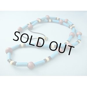 画像: 【ＳＯＬＤ　ＯＵＴ　ありがとうございました！】【定価３９００円】（ギリシャアクセサリー）ミコノス・セラミックビーズネックレス（水色・紫）