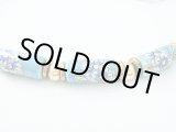 画像: 【ＳＯＬＤ　ＯＵＴ　ありがとうございました！】【定価１５００円】（ギリシャアクセサリー）ミコノスビーズ・フローラルネックレス（青緑）