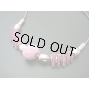 画像: 【ＳＯＬＤ　ＯＵＴ　ありがとうございました！】【半額セール！】（ギリシャアクセサリー）ミコノス・セラミックビーズネックレス（薄紫）【定価１９００円】