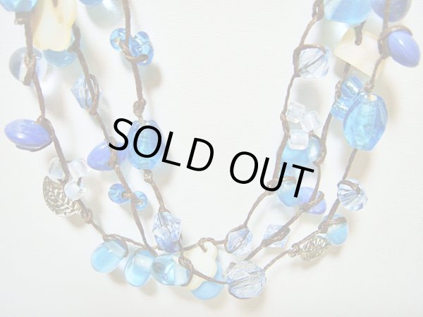 画像1: 【ＳＯＬＤ　ＯＵＴ　ありがとうございました！】【定価３２００円】（トルコアクセサリー）カラフルビーズネックレス（青）