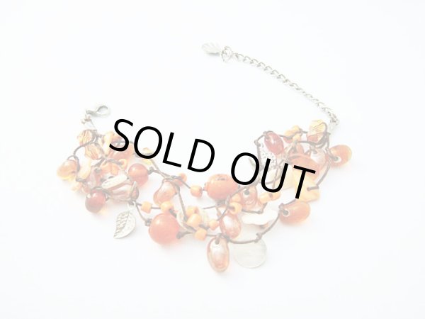 画像1: 【ＳＯＬＤ　ＯＵＴ　ありがとうございました！】【定価２８００円】（トルコ）カラフルビーズブレスレット（オレンジ）