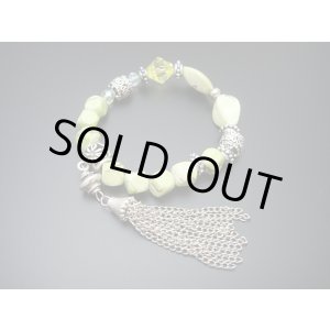 画像: 【ＳＯＬＤ　ＯＵＴ　ありがとうございました！】（ギリシャ雑貨）ブレスレット型コンボロイ（黄緑）