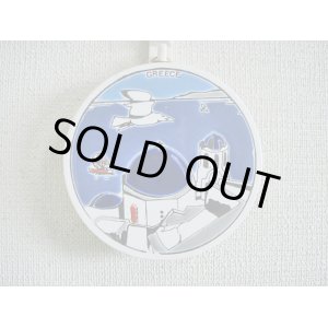 画像: 【ＳＯＬＤ　ＯＵＴ　ありがとうございました！】（ギリシャ雑貨）タイルの壁飾り（コースター）サントリーニ島の教会の風景