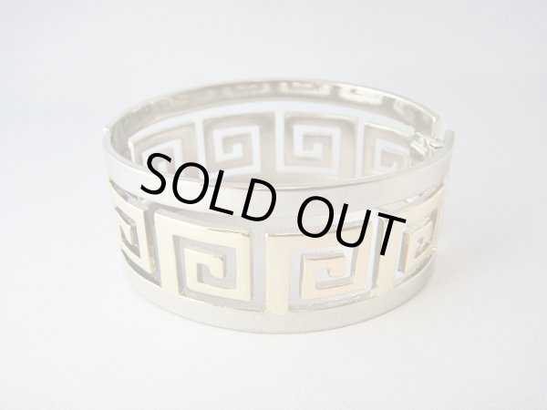 画像1: 【ＳＯＬＤ　ＯＵＴ　ありがとうございました！】【メンズ＆レディース】（ギリシャアクセサリー）メアンドロスバングル（シルバー＆ゴールド）Ｂ